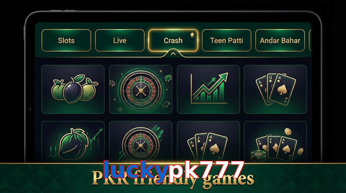 Game list for Luckypk777 games section